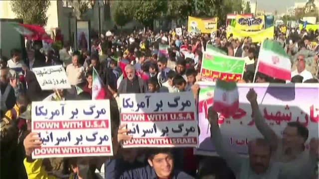 El inicio del día marcha para combatir la arrogancia y el aniversario del asalto a la embajada de Estados Unidos en Teherán y otras áreas
